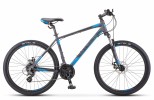 Велосипед 26' хардтейл, рама алюминий STELS NAVIGATOR-630 MD антрацит/синий, диск, 21 ск., 16'